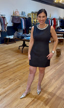 Load image into Gallery viewer, Tweed Embellished Collar Mini Dress