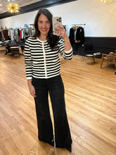 Load image into Gallery viewer, Black Striped Lady Cardigan