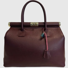 Load image into Gallery viewer, Pebbled Italian Leather Doctor Bag