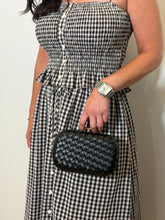 Load image into Gallery viewer, Olga woven vegan leather clutch with chain strap, House of Colour Spring Winter palette, House of 423 Geneva IL boutique