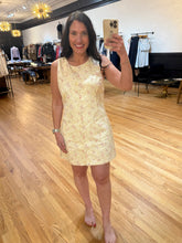 Load image into Gallery viewer, Ivory floral button-down shift dress in 100% cotton — House of 423 Geneva IL