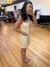 Load image into Gallery viewer, Ivory floral button-down shift dress in 100% cotton — House of 423 Geneva IL
