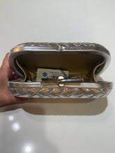 Load image into Gallery viewer, Olga woven vegan leather clutch with chain strap, House of Colour Spring Winter palette, House of 423 Geneva IL boutique