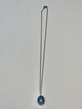 Load image into Gallery viewer, Lapis Lazuli Oval CZ Charm Gold Filled Foxtail Necklace