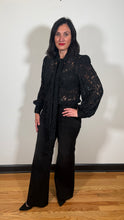 Load image into Gallery viewer, Woven Lace Bow Blouse
