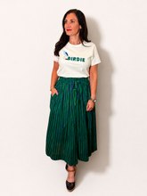 Load image into Gallery viewer, Ink + Alloy Navy &amp; Kelly Green Striped Maxi Skirt
