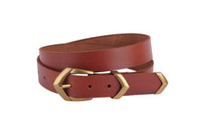 Load image into Gallery viewer, Boho Triangular Buckle Leather Belt
