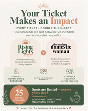 Load image into Gallery viewer, Stretch, Sip + Shop charity yoga event flyer — Geneva, IL, August 22

