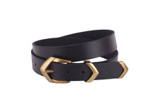 Load image into Gallery viewer, Boho Triangular Buckle Leather Belt
