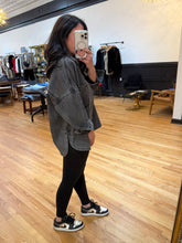 Load image into Gallery viewer, Washed Black Denim Shacket
