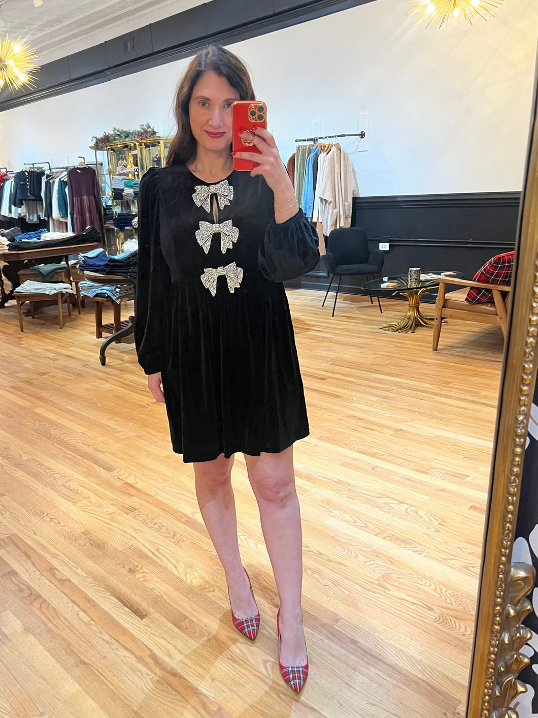 Velvet Bow Dress