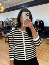 Load image into Gallery viewer, Black Striped Lady Cardigan
