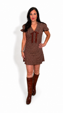 Load image into Gallery viewer, Raisin Plaid Mini Dress
