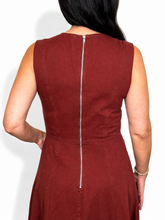 Load image into Gallery viewer, Burgundy Cotton Maxi Dress
