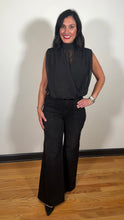 Load image into Gallery viewer, Chiffon top with mock neckline and draped faux-wrap front – House of 423, Geneva I
