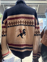 Load image into Gallery viewer, Retro Intarsia Cowboy Cardigan
