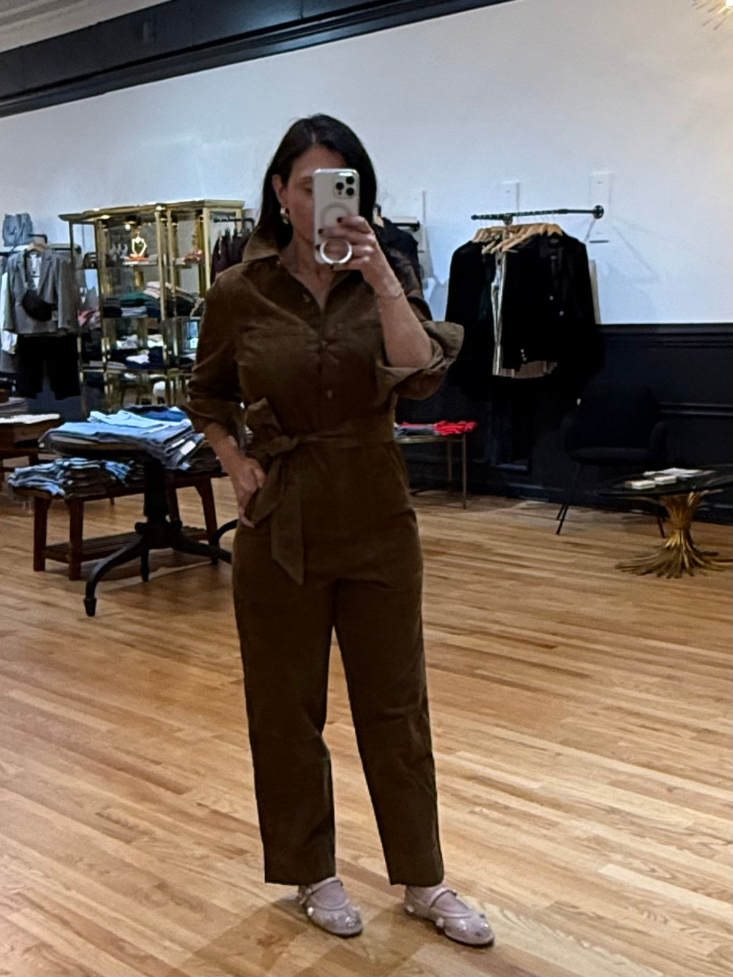 Bronze Corduroy Jumpsuit