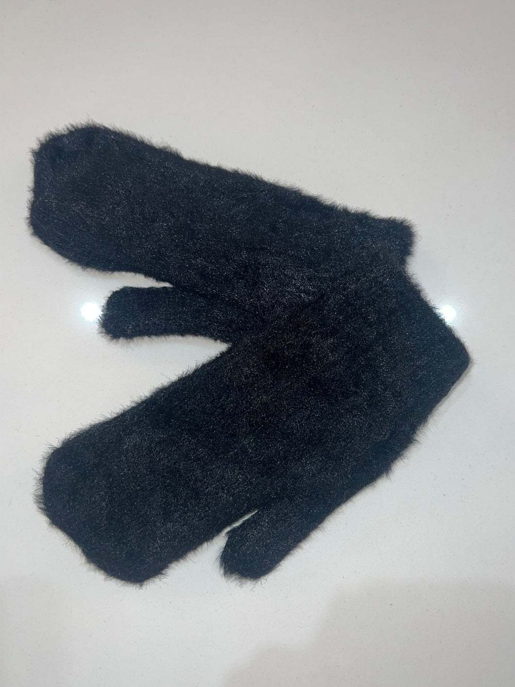 Angora Blend Fuzzy Mittens