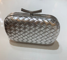 Load image into Gallery viewer, Olga woven vegan leather clutch with chain strap, House of Colour Spring Winter palette, House of 423 Geneva IL boutique
