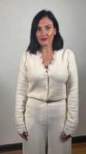 Load image into Gallery viewer, Lace Trim V-Neck Cardigan
