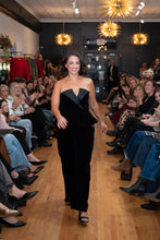 Load image into Gallery viewer, Strapless Velvet Peplum
