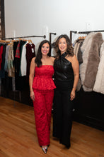 Load image into Gallery viewer, Jacquard Strapless Peplum
