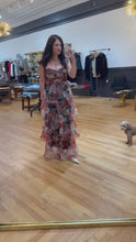 Load and play video in Gallery viewer, Strapless Organza Floral Maxi
