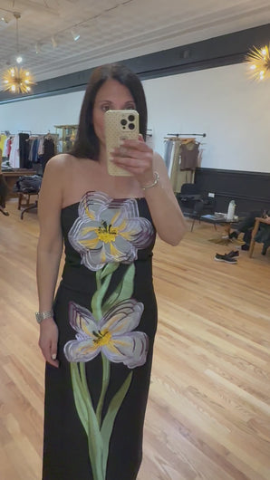 3D Floral Strapless Dress House of Colour Verified Winter