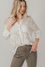 Load image into Gallery viewer, Sheer Floral Blouse
