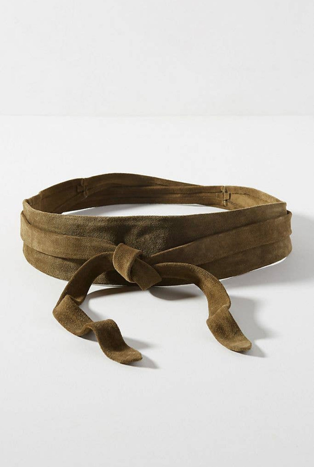 WRAP SUEDE LEATHER BELT - ARMY
